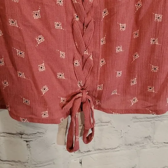 Pink Republic boho tie front top size XL - Picture 4 of 6